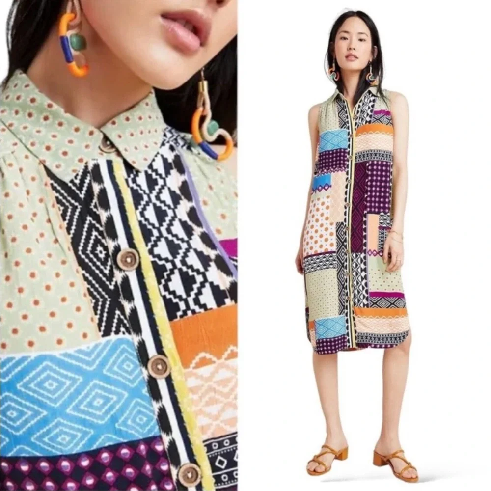 Anthropologie Everyday Patchwork Dress - Picture 2 of 10